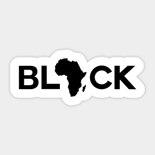 Black with African map print Sticker